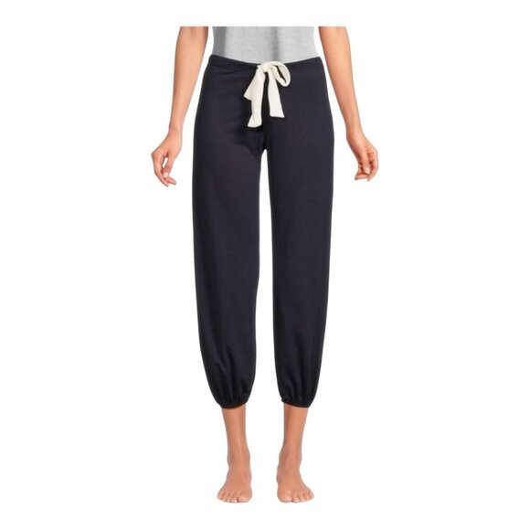Eberjey Heather Cropped Pant Blue Deep Sea Size Small Lounge Pajamas Pj’s - Picture 1 of 8